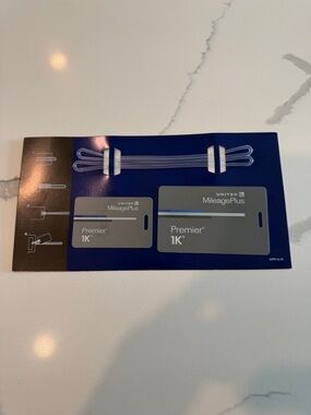 United MileagePlus Premier 1K Gray Luggage Tag Set